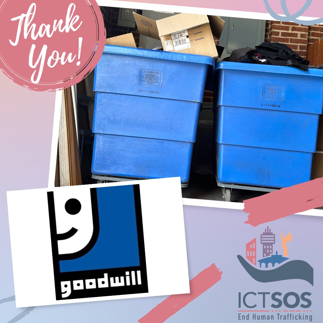 We are so grateful for our partnership with Goodwill! These donation bins allow us to pass along items we can’t use, and in return, we receive Goodwill cards that our clients can use to shop for what they need!