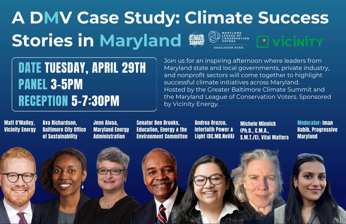 MEA Communications (@mdenergy) on Twitter photo Join MEA tomorrow for an inspiring afternoon hosted by <a href="/gbaltcs/">Greater Baltimore Climate Summit</a> and <a href="/MDLCV/">Maryland LCV</a>, where leaders from Maryland state and local governments, private industry, and nonprofit sectors will come together to highlight successful climate initiatives across Maryland.
🔗: lu.ma/9q9sffgs Join MEA tomorrow for an inspiring afternoon hosted by <a href="/gbaltcs/">Greater Baltimore Climate Summit</a> and <a href="/MDLCV/">Maryland LCV</a>, where leaders from Maryland state and local governments, private industry, and nonprofit sectors will come together to highlight successful climate initiatives across Maryland.
🔗: lu.ma/9q9sffgs