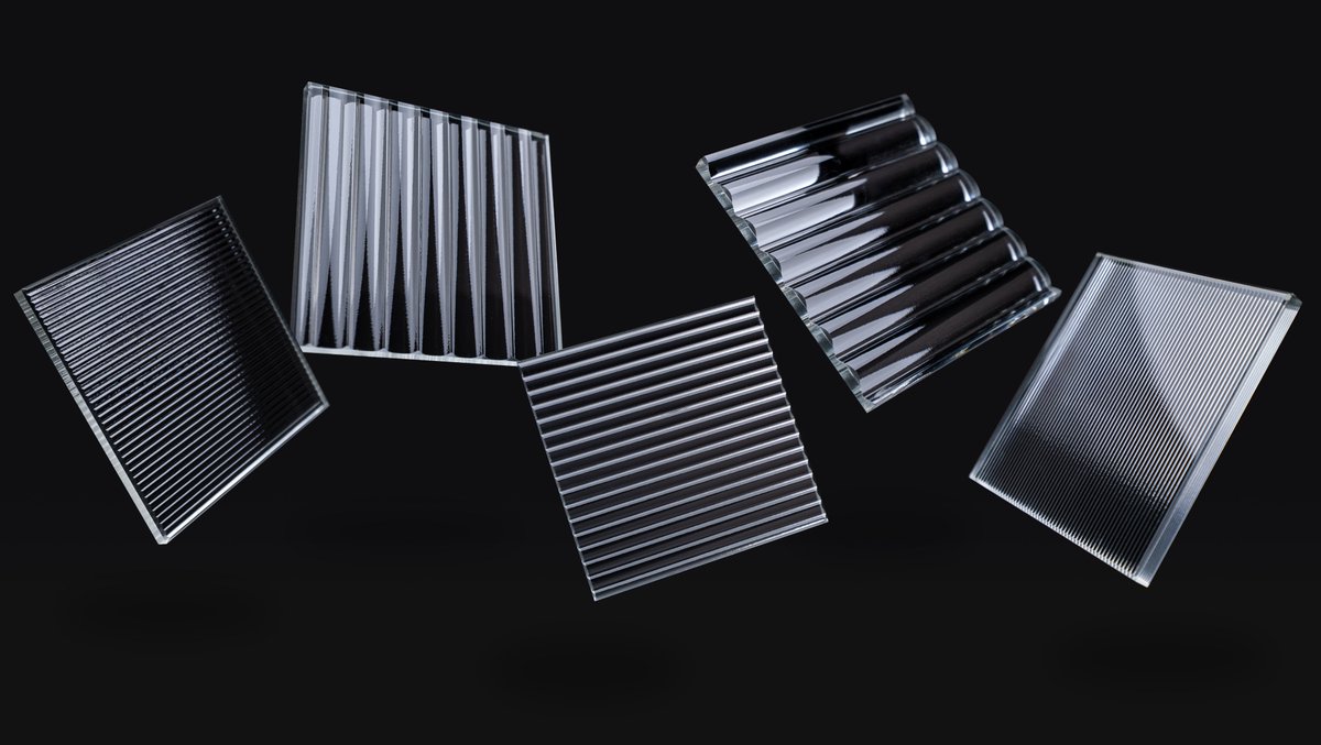 Glas_Pro's tweet photo. GlasPro Low Iron Textured Glass line (Standard Reed, Thin Ribbed, Mini Ribbed, Scallop Narrow, Scallop Wide) is available with different types of translucent glass.  See your options https://t.co/EYJLiLQhoO https://t.co/PYdEntRnnN
