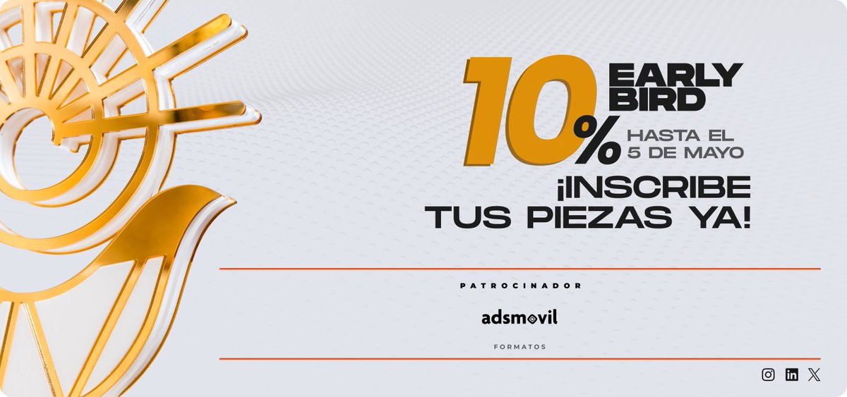 "Al que madruga, Dios le ayuda".
El <a href="/FIAP_/">FIAP</a> también ayuda a los madrugadores... hasta el 5 de mayo, así que nada de 'no quitarte el sayo hasta el 40 de mayo' y aprovecha el 10% de descuento para inscribir tus piezas en el gran festival de Iberoamérica: fiapawards.com