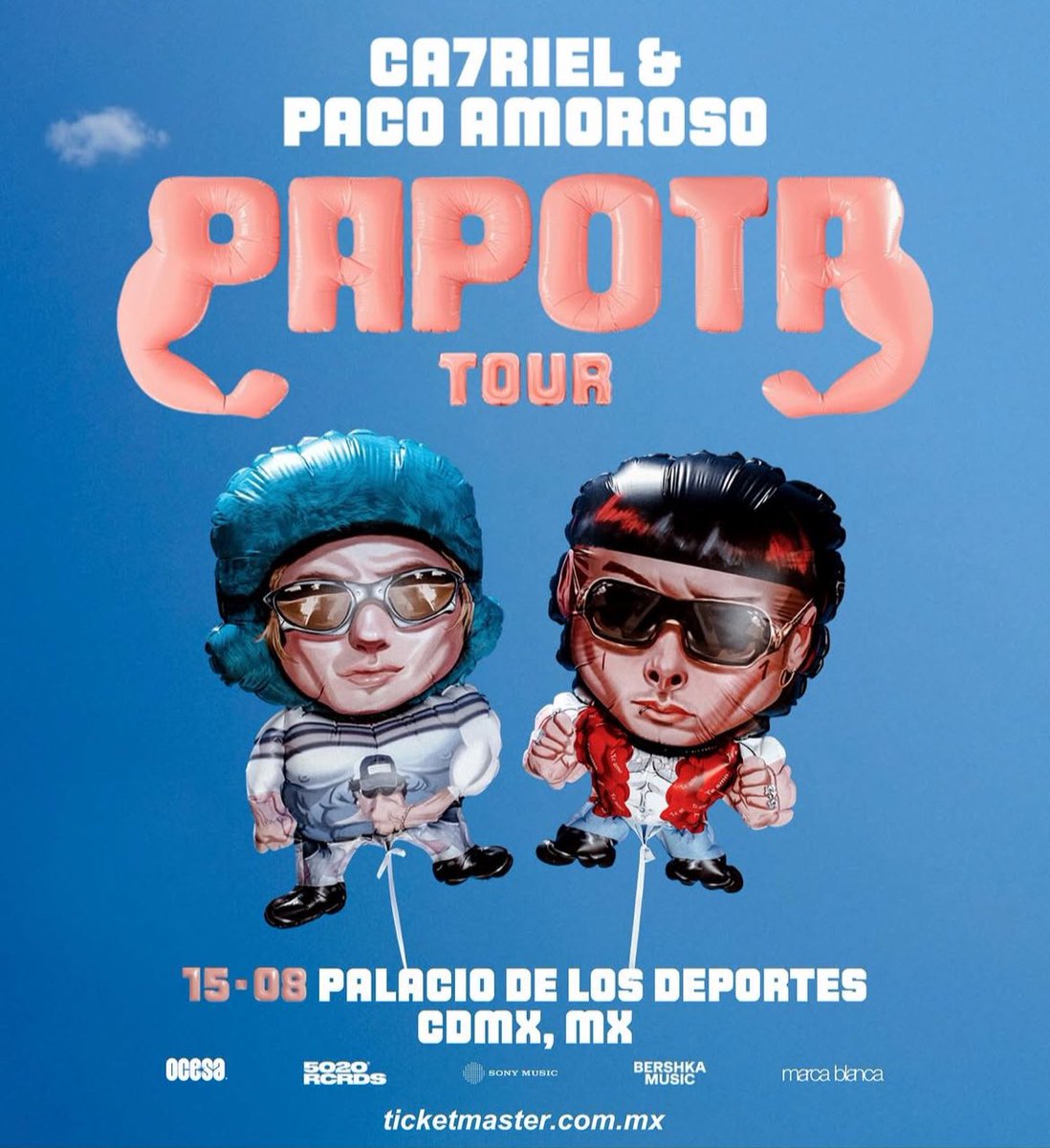 CA7RIEL &amp; Paco Amoroso (<a href="/ca7rielypaco/">CA7RIEL & Paco Amoroso</a>) se presentarán en CDMX el próximo 15 de agosto. 💪🏼

👉🏼 Preventa, mayo 1
