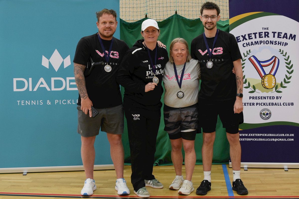 What a team:) all four players use a <a href="/LovePickleStore/">Love Pickle Store</a> paddle.  For more information, get in touch!! 🏓
#PaddleWithPurpose <a href="/PinkPonguk/">Pink Pong</a>