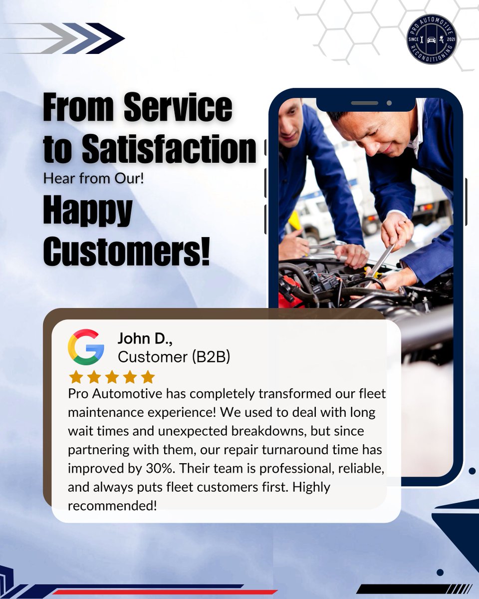 proautorecon's tweet photo. ⭐️⭐️⭐️⭐️⭐️ Happy Fleet Manager! 🚛🔧
Reduced repair wait times with our rapid fleet service. Now it’s your turn!
📍 Call +1 214-432-5900  for hassle-free fleet maintenance!

#CustomerTestimonial #ReduceDowntime #FleetMaintenance #BusinessGrowth #FleetService #b2bfleetcustomers https://t.co/VuVsnrTDWc