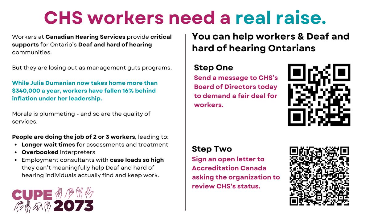 Support <a href="/CUPE2073/">CUPE2073</a> members as they strike for fairness from <a href="/cdnhearing/">Canadian Hearing Services</a>