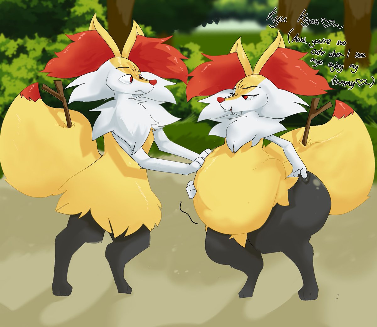 Braixeny shenanigans (he will succumb in the same tummy)