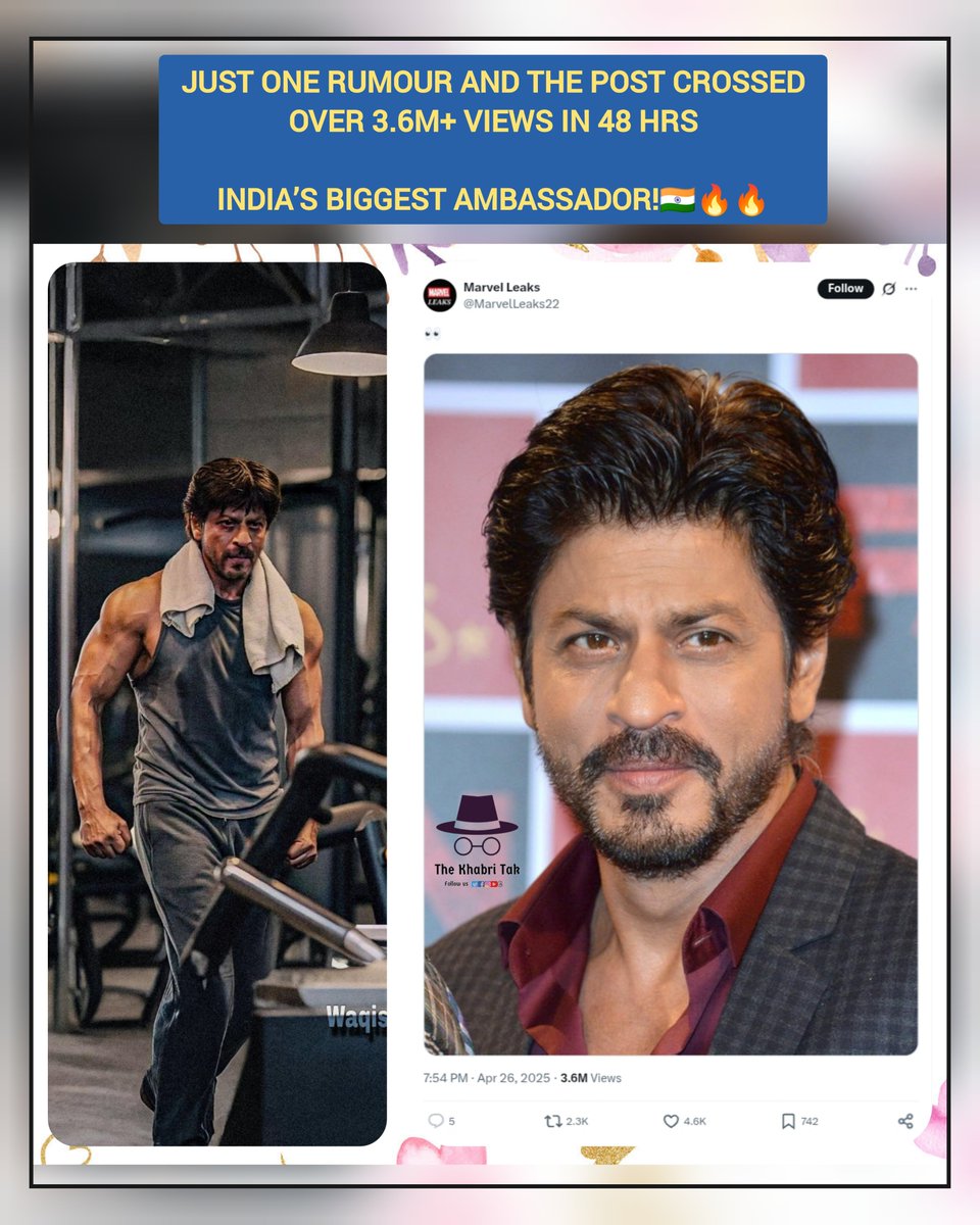 BIG BREAKING 🚨

INDIA’S BIGGEST BRAND &amp; GOODWILL AMBASSADOR SHAHRUKH KHAN 🇮🇳🔥🔥 

#ShahRukhKhan