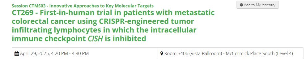 It's not only uncovering what is causing young-adult cases, but also how we can devise better ways to treat it. At today's #AACR25 session on Innovative Approaches to Key Molecular Targets, I will present work targeting a novel intracellular immune checkpoint using cell therapy.