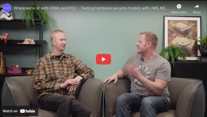 KeyfactorComm's tweet image. Now that #PQC Readiness is in the spotlight, what about the HSMs? In this #KEYMASTER episode, Sven Rajala and Tomas Gustavsson discuss the current state of hardware security modules with PQC algorithms like LMS, ML-DSA, and ML-KEM.
Watch now: ejbca.org/resources/keym…