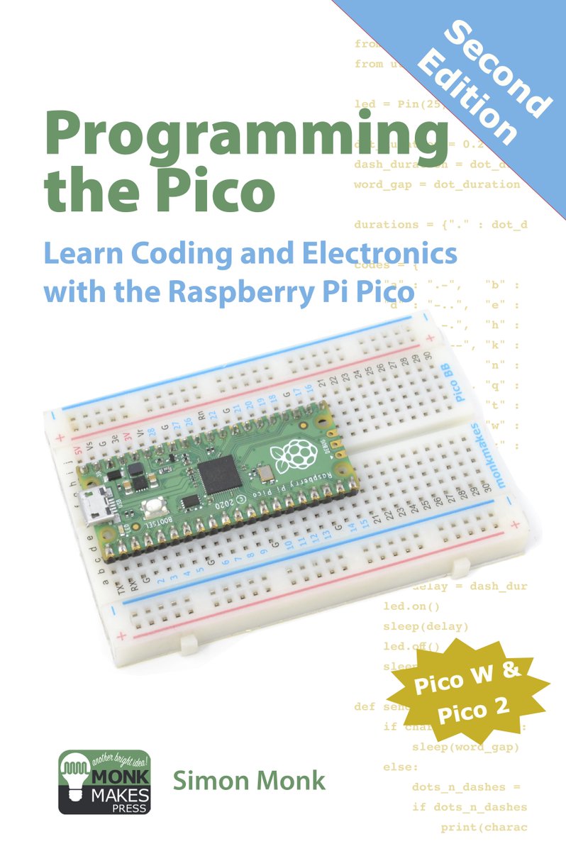 simonmonk2's tweet image. My book Programming Pico (2nd edition) is now available direct from Ingram Spark in the UK and US. shop.ingramspark.com/b/084?params=e…