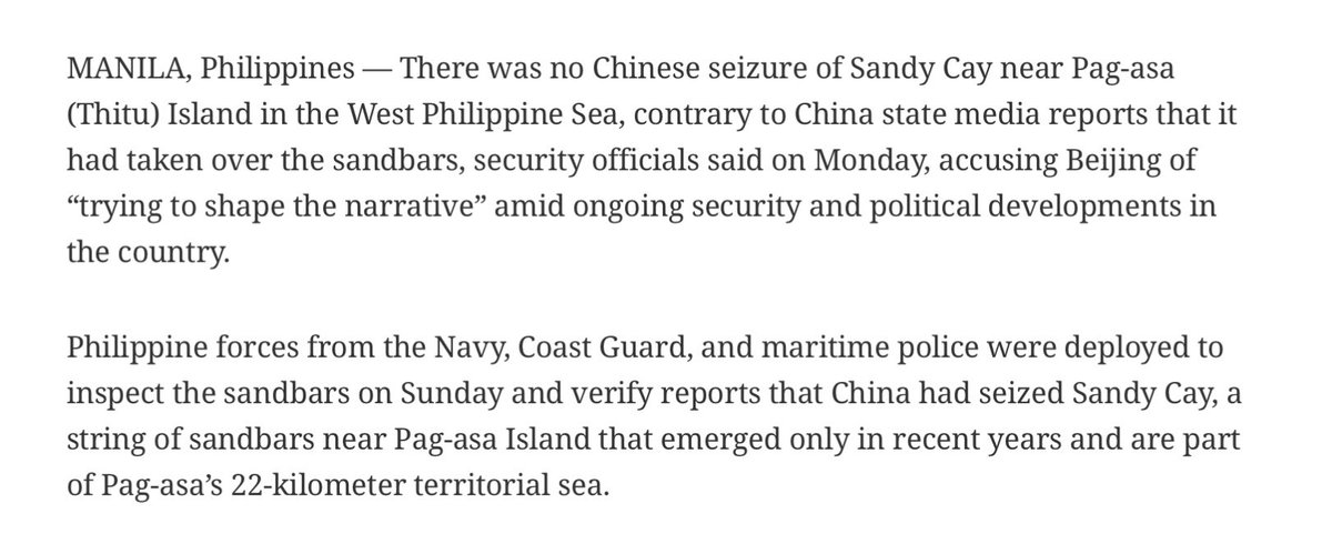 genHCM's tweet photo. The Financial Times did not mention Vietnam, only Philippines &amp; those islands that they previously stole from Vietnam.

https://t.co/aWtLr45X3L

 Phillipines said no such thing happened &amp; called such news “Chinese state media propaganda”

https://t.co/WmwrfkTbUb

😂😂😂😂 https://t.co/9WLY0UzPAc