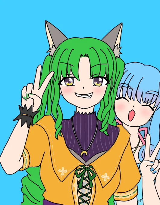 #絵みみや #浅桜魚拓 可愛い狼と金魚 