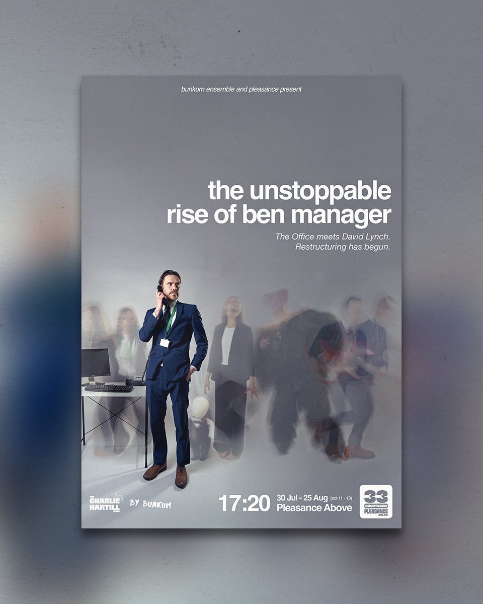Pleasance (@thepleasance) on Twitter photo 🚨 FRINGE POSTER DROP!
Get a load of the design for this year's Charlie Hartill Ensemble Fund-winning show, The Unstoppable Rise of Ben Manager, from the super talented <a href="/Ali_Gorm/">Alice Gorman</a>.
Tickets on sale now for summer. 🎟️ pleasance.co.uk/event/unstoppa… 🚨 FRINGE POSTER DROP!
Get a load of the design for this year's Charlie Hartill Ensemble Fund-winning show, The Unstoppable Rise of Ben Manager, from the super talented <a href="/Ali_Gorm/">Alice Gorman</a>.
Tickets on sale now for summer. 🎟️ pleasance.co.uk/event/unstoppa…