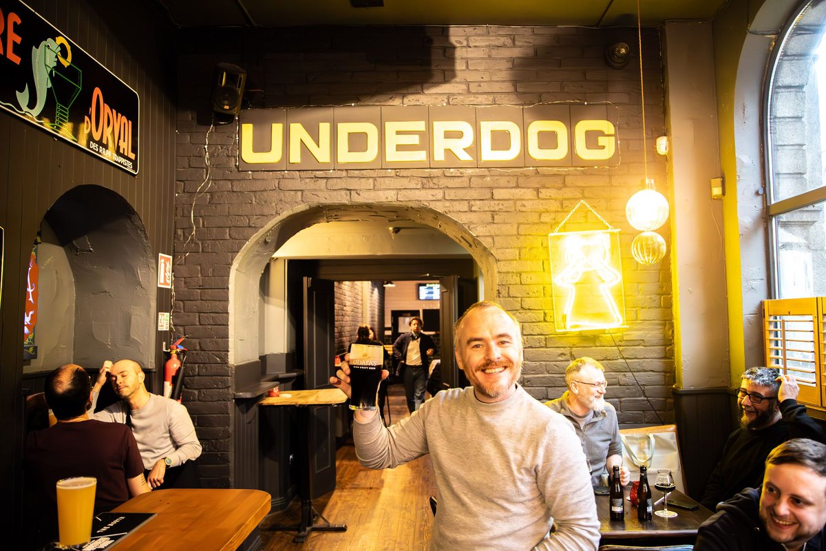 Our Nitro Stout is pouring well in <a href="/UnderDogDub/">UnderDog</a> 🍺
Paddy says it’s so smooth and creamy - pop in for quality control!