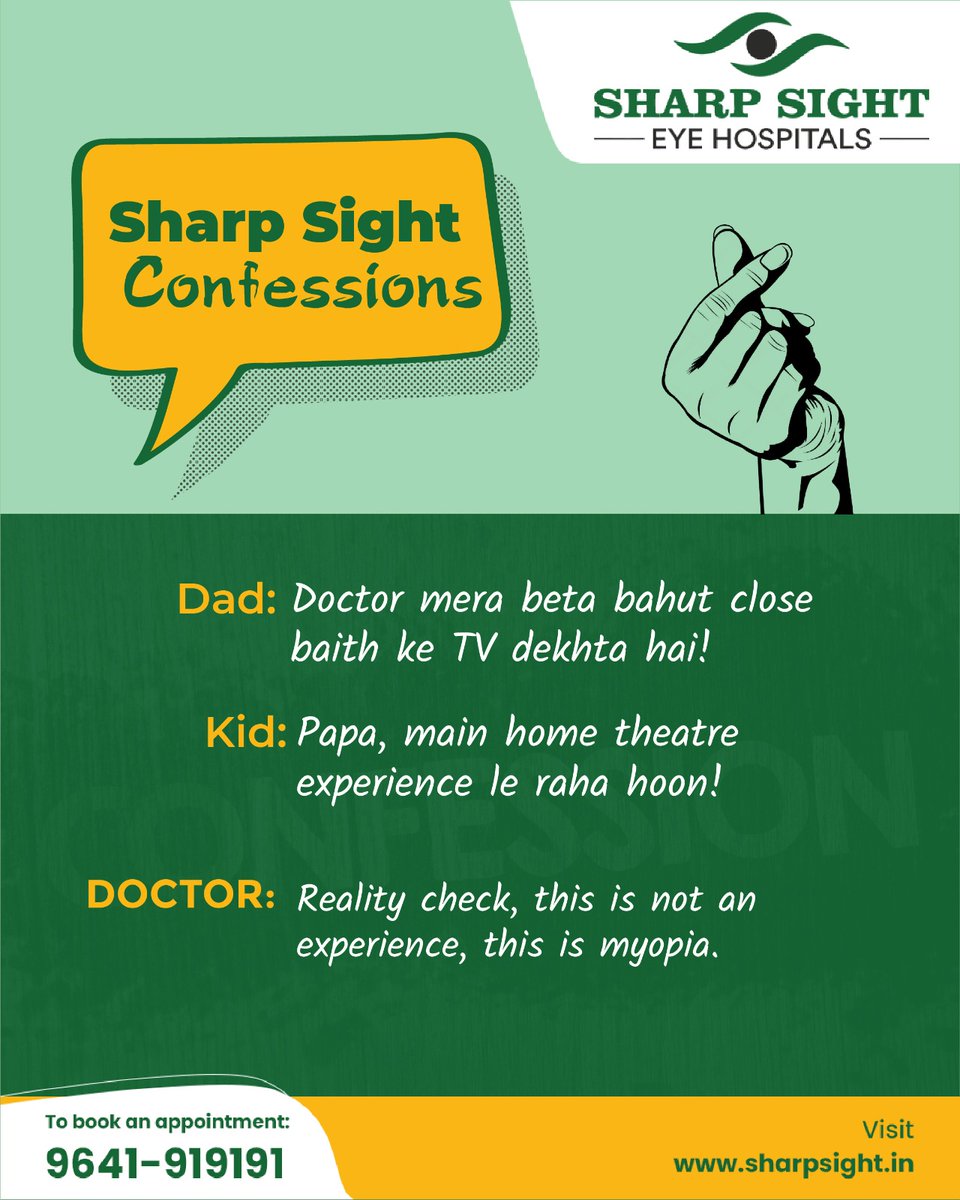 𝐂𝐨𝐧𝐟𝐞𝐬𝐬𝐢𝐨𝐧 𝐭𝐢𝐦𝐞!
"I lost my specs 3 months ago… and never found them."
"My kid squints more than smiles in class."
"High-key can't read the menu unless it's backlit."
Relatable? You’re not alone.

Welcome to 𝐒𝐡𝐚𝐫𝐩 𝐒𝐢𝐠𝐡𝐭 𝐂𝐨𝐧𝐟𝐞𝐬𝐬𝐢𝐨𝐧𝐬 — where