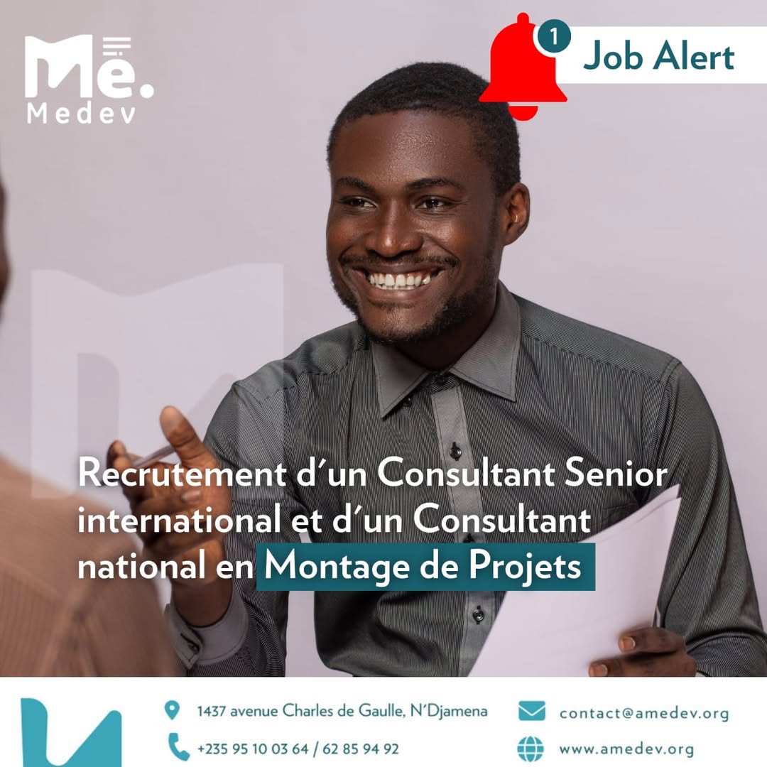 #Annonce: 𝗠𝗘𝗗𝗘𝗩 𝗿𝗲𝗰𝗿𝘂𝘁𝗲 𝗱𝗲𝘂𝘅 𝗰𝗼𝗻𝘀𝘂𝗹𝘁𝗮𝗻𝘁𝘀 𝗽𝗼𝘂𝗿 𝘂𝗻 𝗽𝗿𝗼𝗷𝗲𝘁 𝗱’𝗲𝗻𝘃𝗲𝗿𝗴𝘂𝗿𝗲 𝗻𝗮𝘁𝗶𝗼𝗻𝗮𝗹𝗲 !
Vous êtes 𝗲𝘅𝗽𝗲𝗿𝘁 𝗲𝗻 𝗺𝗼𝗻𝘁𝗮𝗴𝗲 𝗱𝗲 𝗽𝗿𝗼𝗷𝗲𝘁𝘀 et vous avez une solide expérience dans le domaine des médias ou de la