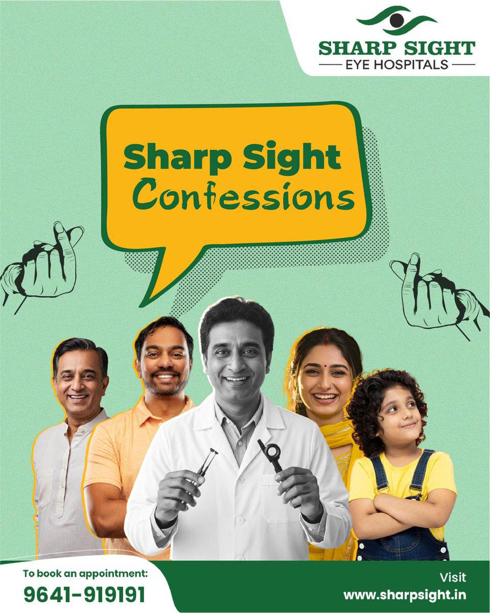 𝐂𝐨𝐧𝐟𝐞𝐬𝐬𝐢𝐨𝐧 𝐭𝐢𝐦𝐞!
"I lost my specs 3 months ago… and never found them."
"My kid squints more than smiles in class."
"High-key can't read the menu unless it's backlit."
Relatable? You’re not alone.

Welcome to 𝐒𝐡𝐚𝐫𝐩 𝐒𝐢𝐠𝐡𝐭 𝐂𝐨𝐧𝐟𝐞𝐬𝐬𝐢𝐨𝐧𝐬 — where