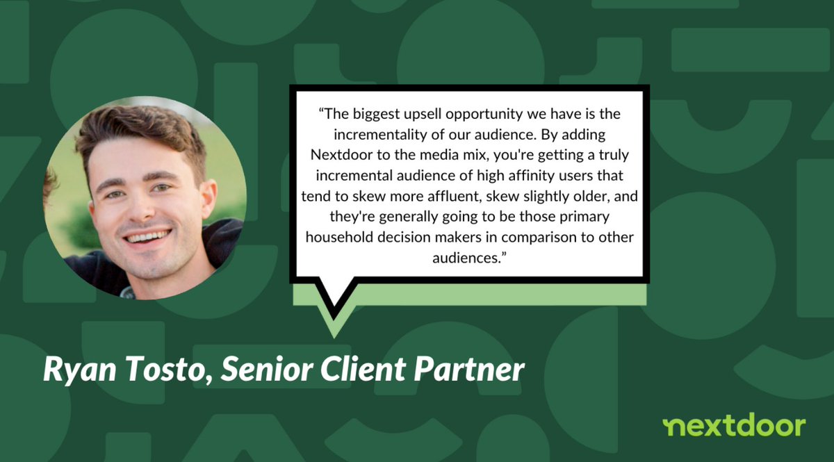 In our latest Sales Spotlight Q&amp;A, Senior Client Partner Ryan Tosto breaks down what makes Nextdoor unique in the social space.

Check out the full interview: blog.nextdoor.com/2025/04/29/mee…