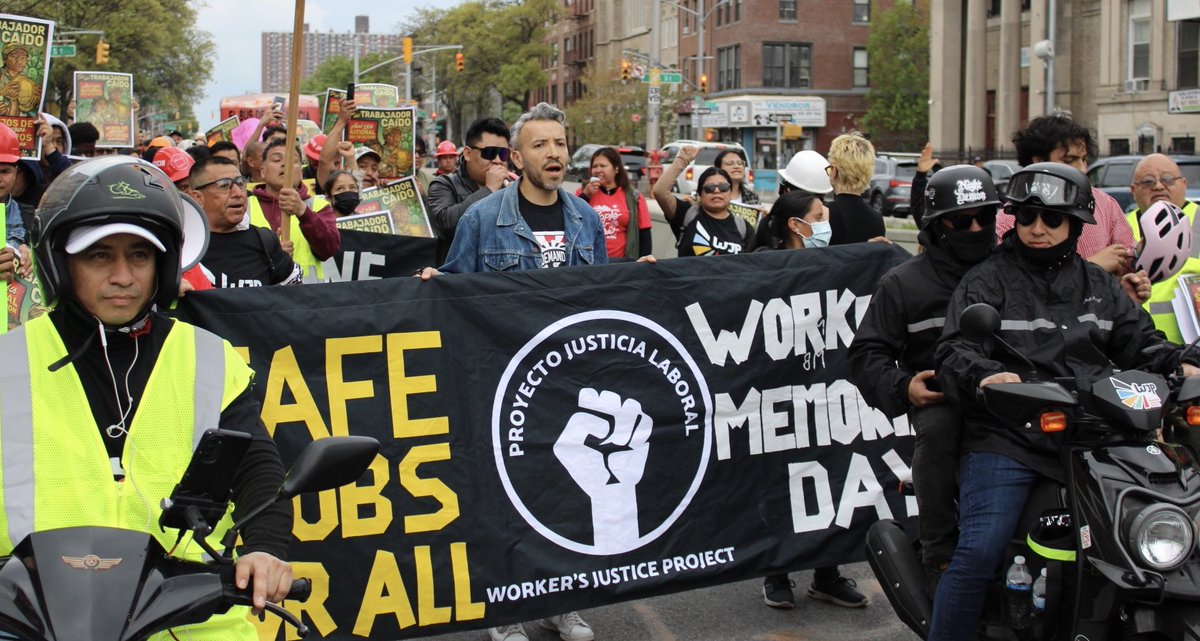 workersjusticep's tweet photo. On Saturday, April 26, we marched to honor workers killed or injured on the job—and to demand safe, dignified, and fair work for all. 

Thank you @CMAlexaAviles @raisinghealth_ @JusticiaLabs #Thecirclekeepers #VocesCiudadanas @NDLON for marching with us. (1/3) https://t.co/acKNzuokma