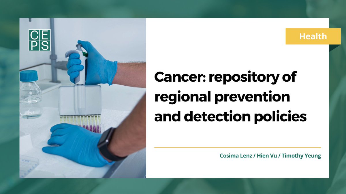 CEPS ThinkTank (@ceps_thinktank) on Twitter photo Cancer remains one of the world’s deadliest diseases. While effective treatments are vital, prevention and early detection remain the most powerful tools in reducing its toll.
This new report by Cosima Lenz, Hien Vu and <a href="/timothy2799/">Timothy Yeung</a>:
✔️ Explores the latest regional variations Cancer remains one of the world’s deadliest diseases. While effective treatments are vital, prevention and early detection remain the most powerful tools in reducing its toll.
This new report by Cosima Lenz, Hien Vu and <a href="/timothy2799/">Timothy Yeung</a>:
✔️ Explores the latest regional variations