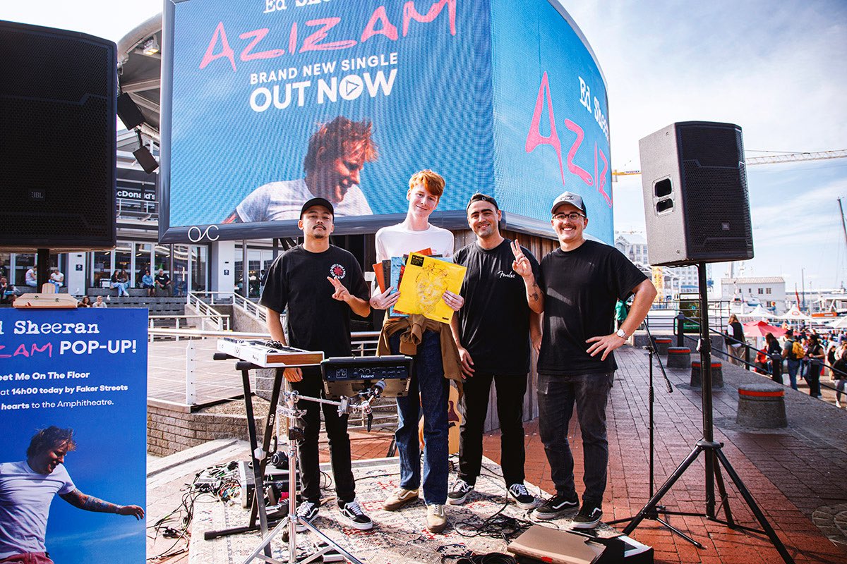 Warner Music Africa (@wmafrica) on Twitter photo We hosted a very special pop-up in celebration of <a href="/edsheeran/">Ed Sheeran HQ</a>โs new single #Azizam.
Faker Streets performed some of Edโs biggest hits, we had a massive billboard at the <a href="/VandAWaterfront/">vandawaterfront</a> and gave away an exclusive vinyl hamper!
Keep streaming this monster hit! ๐ฉท We hosted a very special pop-up in celebration of <a href="/edsheeran/">Ed Sheeran HQ</a>โs new single #Azizam.
Faker Streets performed some of Edโs biggest hits, we had a massive billboard at the <a href="/VandAWaterfront/">vandawaterfront</a> and gave away an exclusive vinyl hamper!
Keep streaming this monster hit! ๐ฉท