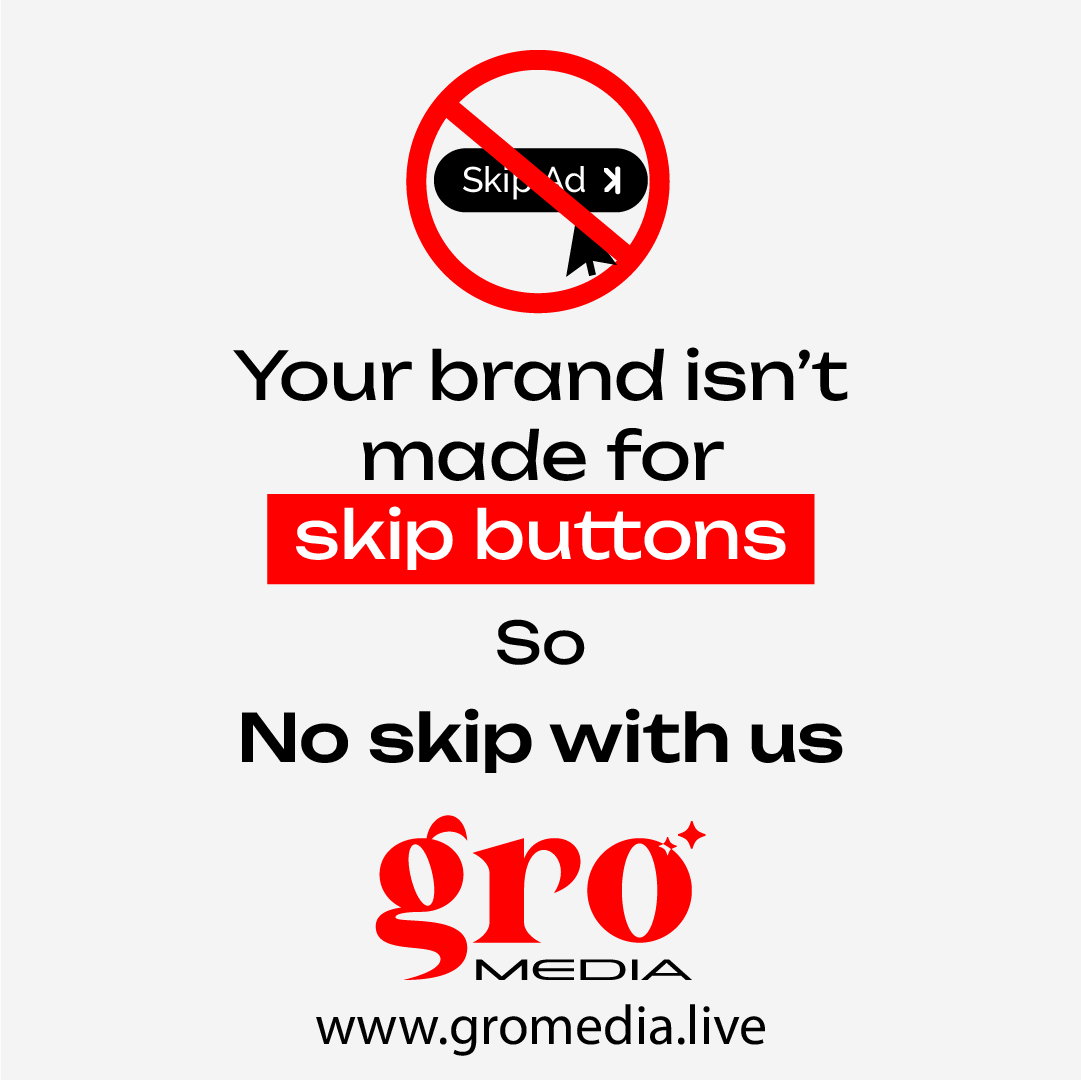 GroMedialive's tweet photo. No Skip, Never Skip. 
GRO MEDIA https://t.co/B7zg0FLRUj