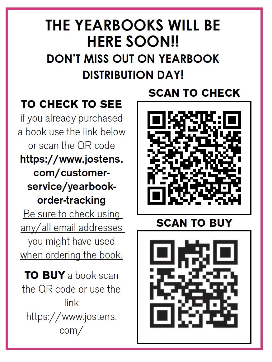 Attention Middletown North Senior Parents &amp; Guardians:
There are only 22 copies left of the (2025 Yearbook Available for Sale)  This is your last chance to order before we are completely SOLD OUT!  We will not have extra copies available for sale after this allocation is gone.