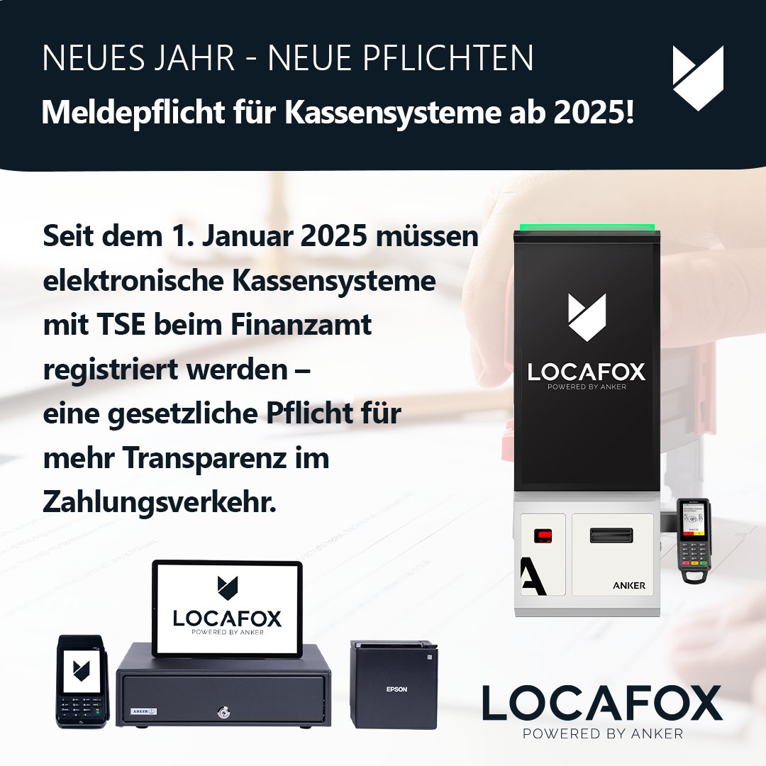 Neues #Kassengesetz 2025: Das müssen #Händler jetzt wissen

Jetzt vorbereiten und sorgenfrei sorgenfrei #Kassieren!

Wer LocaFox nutzt, ist bestens aufgestellt – mit automatischer Anmeldung, konformer #Kassenlösung und professionellem Support.

📩Bei Fragen sind wir für Sie da!