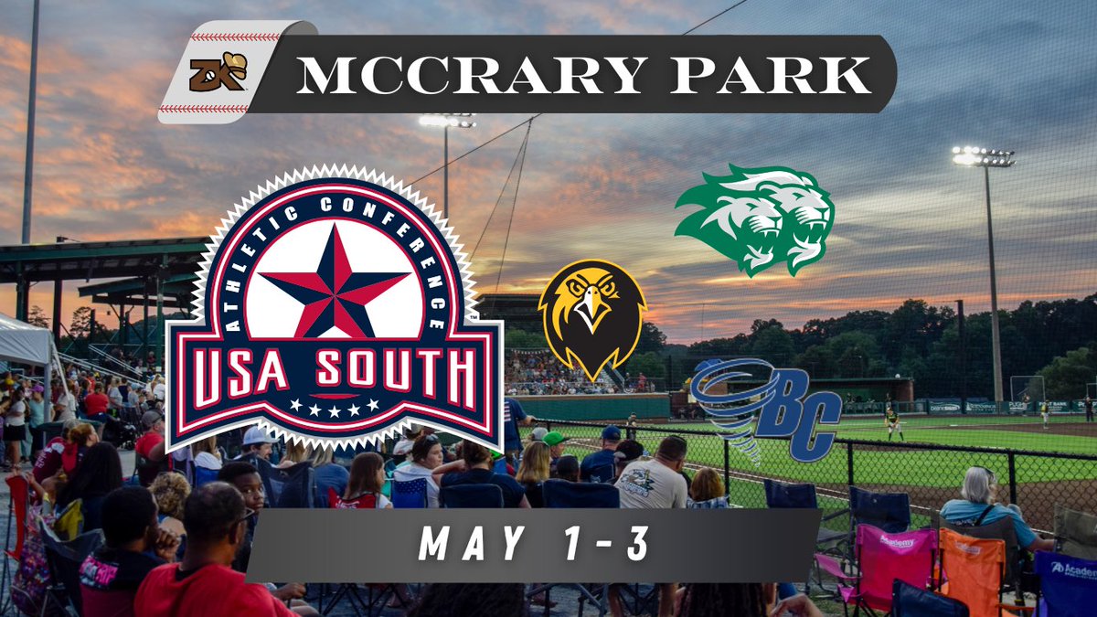 Asheboro ZooKeepers (@asheborocpl) on Twitter photo ๐ We're hosting the USA South Conference Tournament this weekend at McCrary Park!
๐๏ธ Free admission
๐ฟ Concessions open
๐ Clear Bag Policy
๐ซ No outside food/drink
Come see <a href="/GreensboroPride/">Brian Haack</a>, <a href="/PfeifferSports/">Pfeiffer Athletics</a> & @BrevardTornado in action! โพ
#USASouth #ZooKeepersBaseball ๐ We're hosting the USA South Conference Tournament this weekend at McCrary Park!
๐๏ธ Free admission
๐ฟ Concessions open
๐ Clear Bag Policy
๐ซ No outside food/drink
Come see <a href="/GreensboroPride/">Brian Haack</a>, <a href="/PfeifferSports/">Pfeiffer Athletics</a> & @BrevardTornado in action! โพ
#USASouth #ZooKeepersBaseball