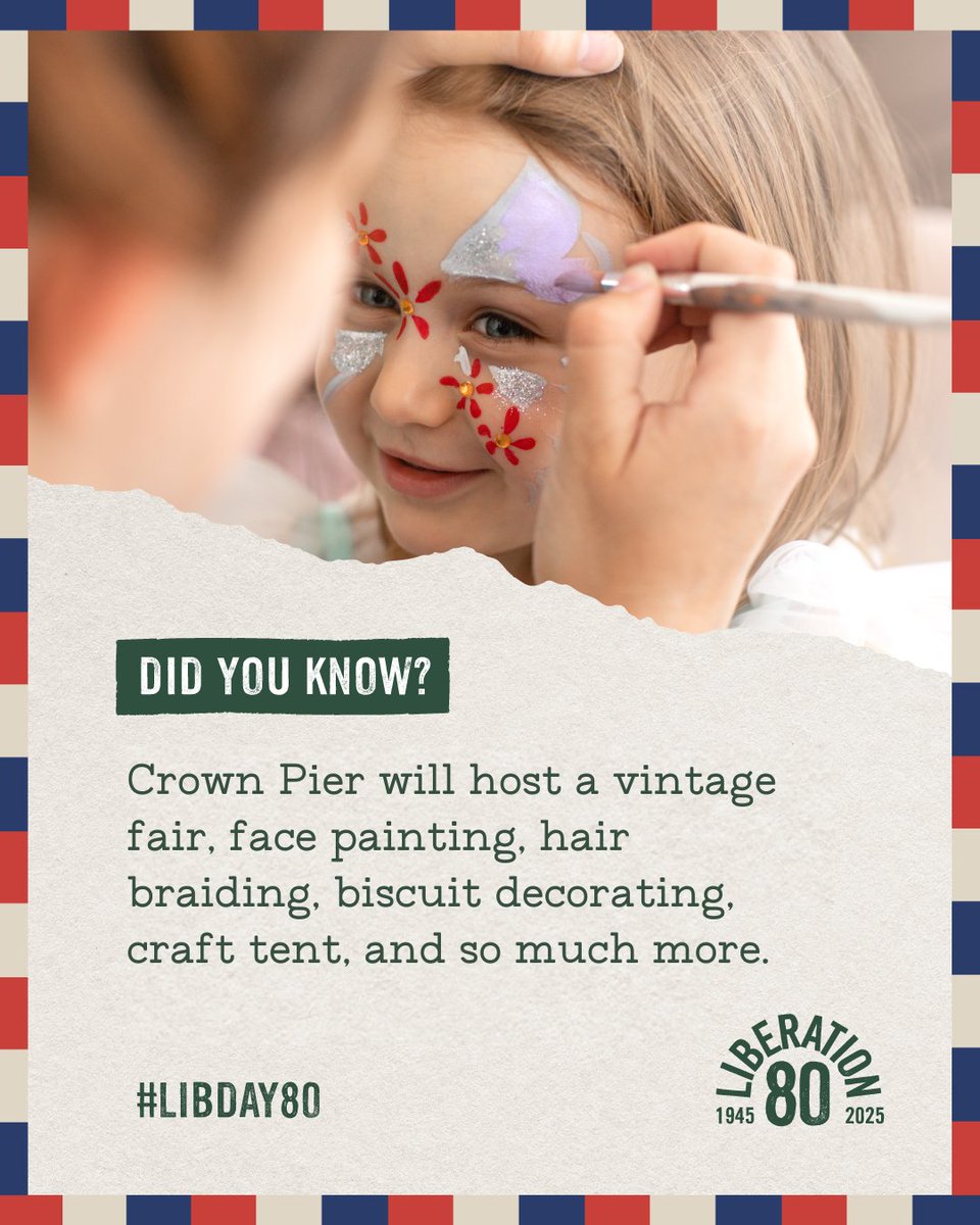 Did you know? 🎟️🎨
 
All activities on Crown Pier can be found here: liberationday.gg/event-programm…
 
#LibDay80 #Family #Children