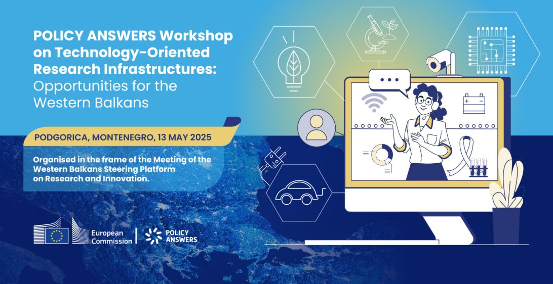 📢POLICY ANSWERS Workshop on Technology-Oriented Research Infrastructures: Opportunities for the Western Balkans

📆13th May 2025, Podgorica - Montenegro

🧐 Further info: westernbalkans-infohub.eu/events/policy-…

#Researchinfrastructures #EuropeanUnion #Balkans