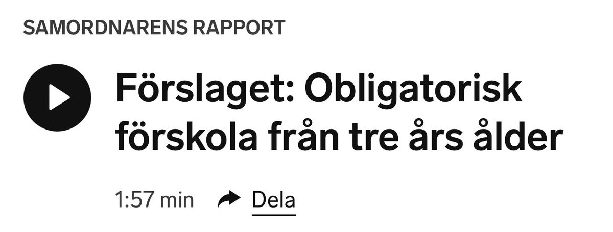 Regeringen ska stärka familjer, inte tvinga in småbarn i förskolor. Att mammor är hemma med sina barn de första åren är inget problem som staten ska ”lösa”, det är något som borde uppmuntras. Inte motarbetas.