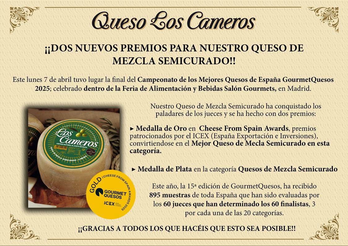 CAFEFELI's tweet photo. ¡Un queso de premio 🧀!

El Queso Los Cameros que se puede disfrutar en el #BarSanAntonio consiguió varios reconocimientos en la final del Campeonato de los Mejores Quesos de España GourmetQuesos 2025 https://t.co/0aF5AZNve2