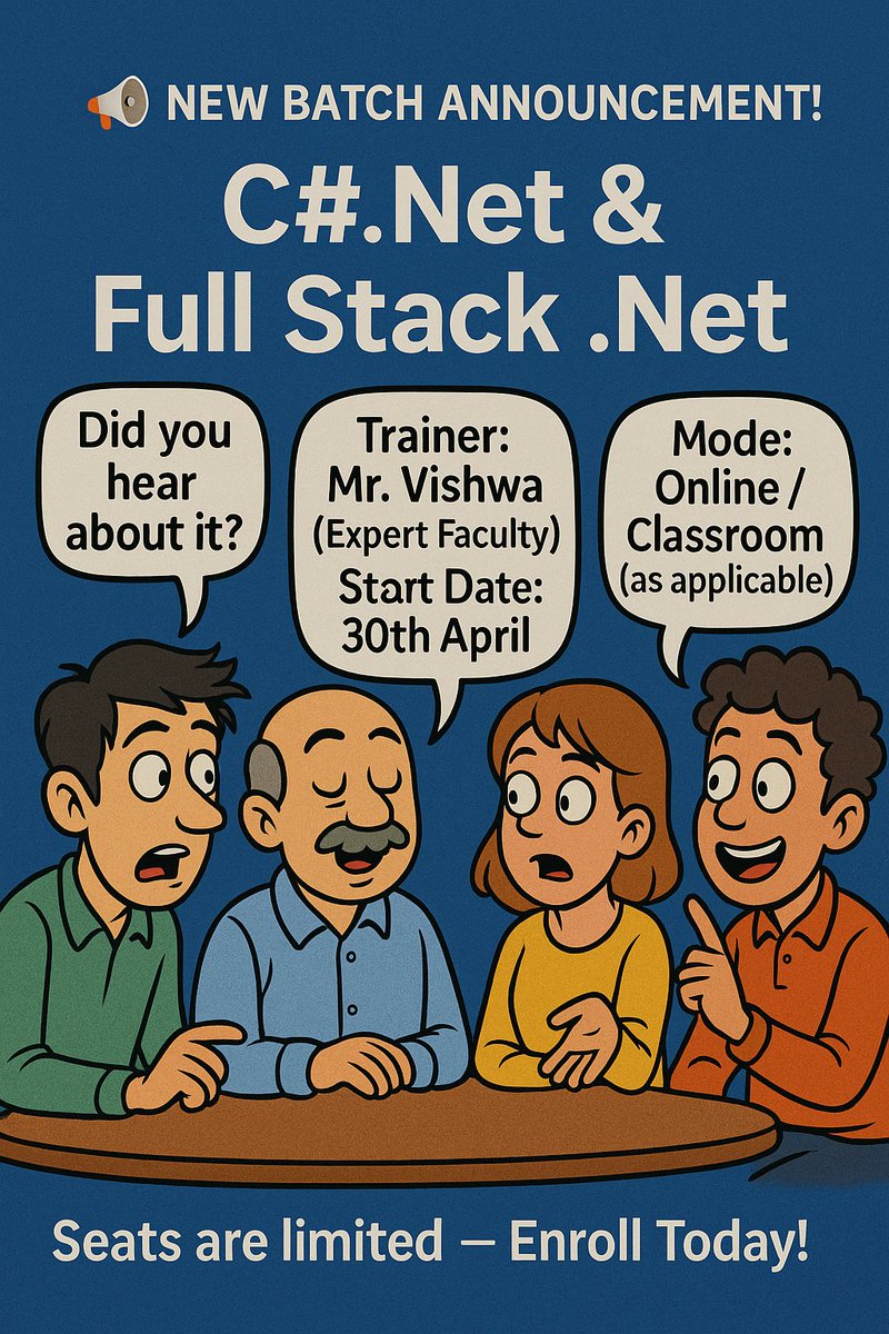 KattaSairamesh's tweet image. Placement Assistance Programme on C#.Net &amp;amp; Full Stack .Net 
🔗Join now: shorturl.at/NBkXR

More courses, visit: linktr.ee/clickone2 

#fullstack #dotnetcore #Csharpedotnet #dotnet #MVCCore #WebDevelopment #CodingLife #sqlserver #html #css #javascript #angular #learning