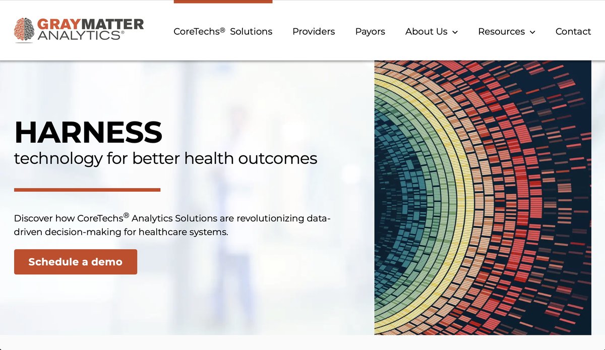 Unlock the Power of Data w/ Gray Matter Analytics!

We transform complex healthcare data into actionable insights that drive performance, reduce cost and improve patient care.  

Visit us today! bit.ly/3EHjVBf 

#HealthcareAnalytics #DataScience #AI #PredictiveAnalytics