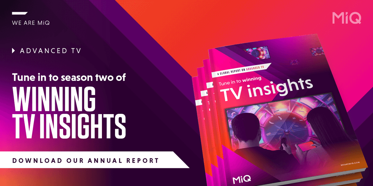 wearemiq's tweet photo. With our latest Advanced TV report, you can explore global TV trends and learn how to boost your CTV campaign performance. 

Download now and get in the game: https://t.co/obaiQBn628

#WeAreMiQ #NotYourAverageProgrammatic #ActivateYourWinningMode #AdvancedTV https://t.co/hIaQsnV5Hg