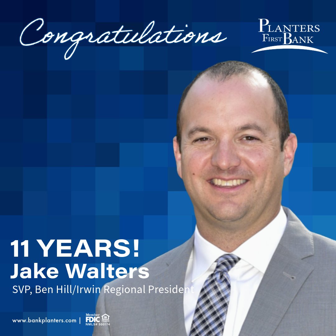 bankplanters's tweet photo. Thank you for your hard work and dedication to Planters First Bank. Happy Anniversary, Jake! https://t.co/tFA4sJ4A3x