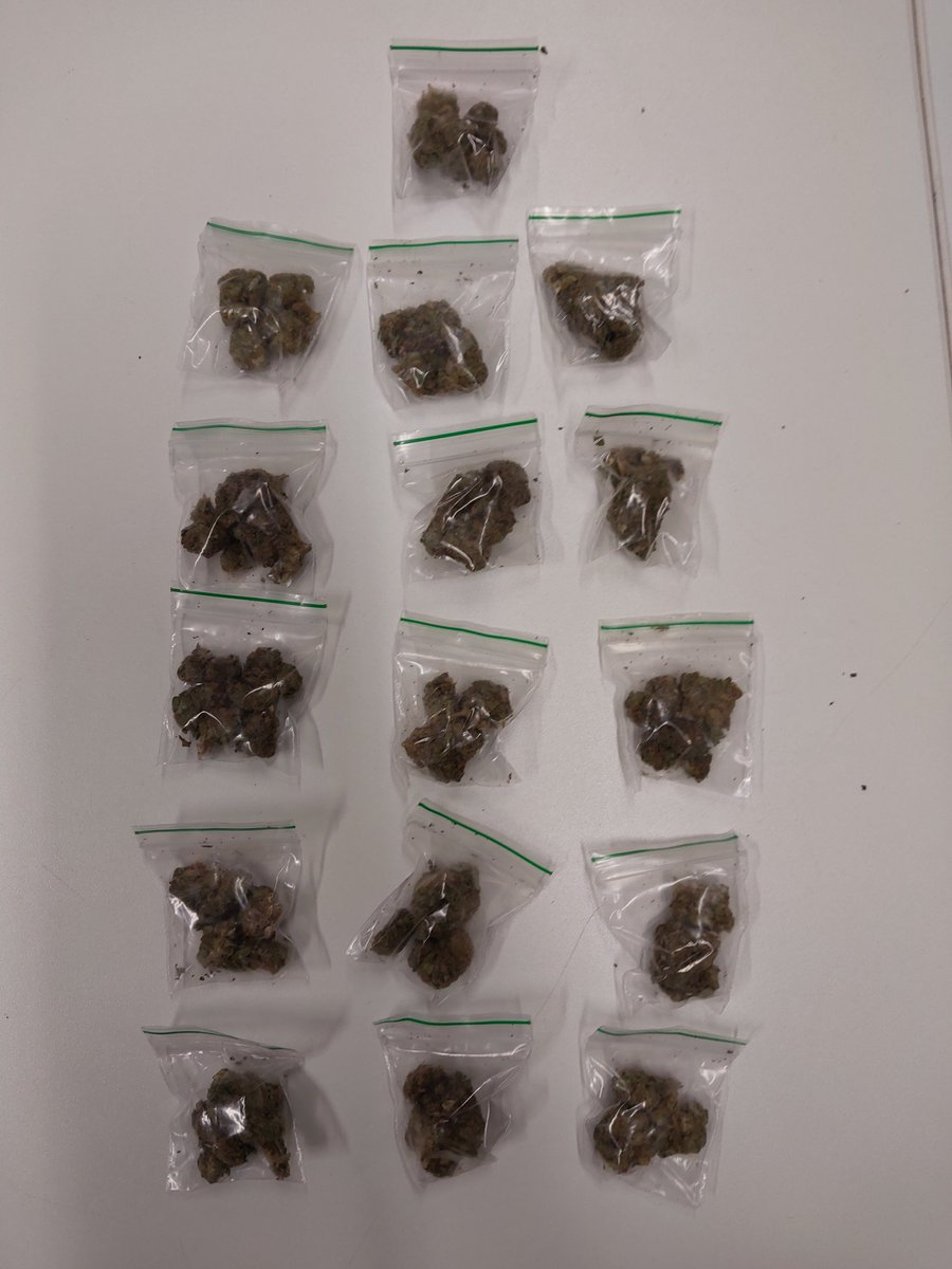#Aston Officers conducting pro-active patrols saw two males acting suspicious. Searched and located 17 bags of cannabis