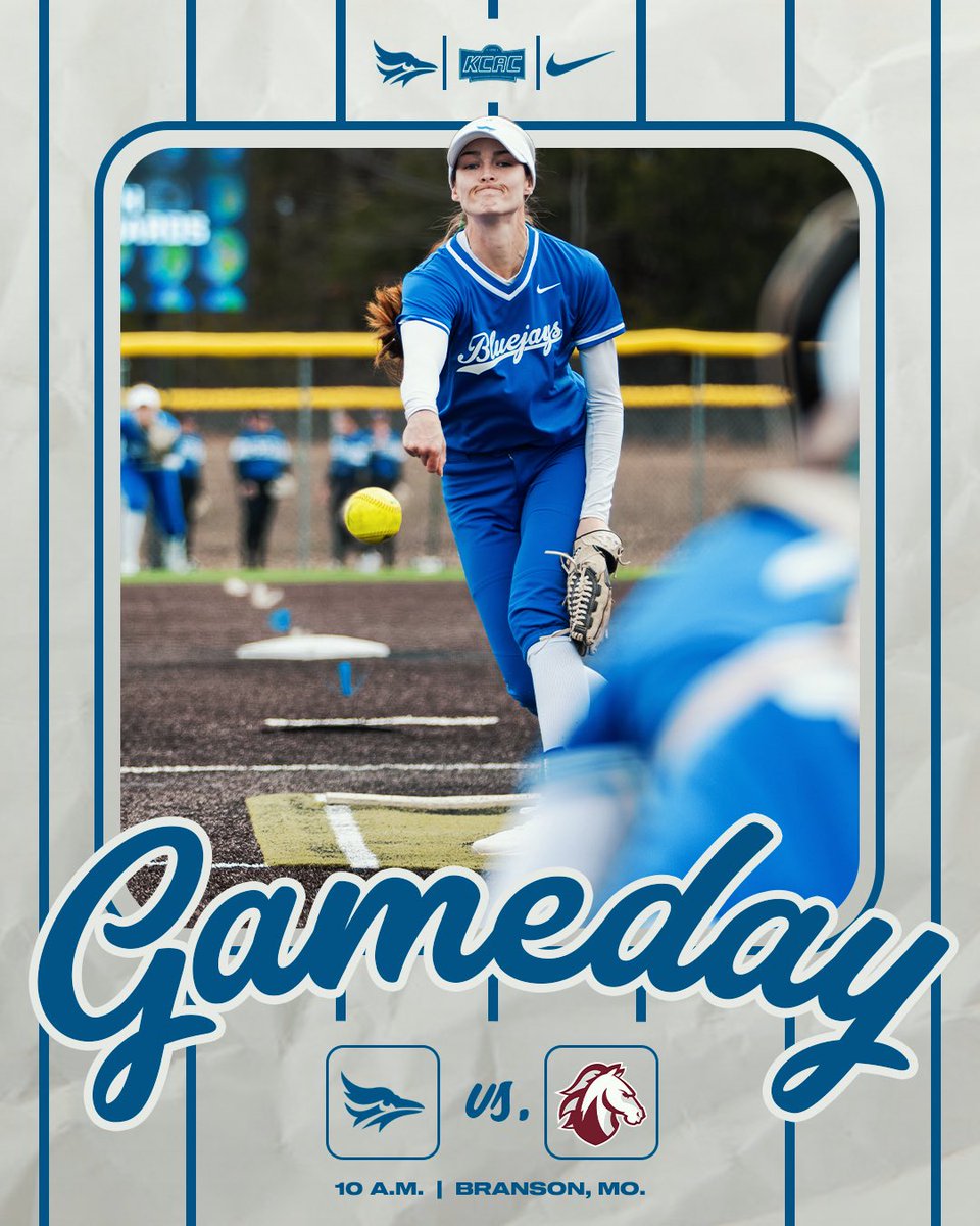 𝙄𝙏’𝙎 𝙏𝙊𝙐𝙍𝙉𝙀𝙔 𝙏𝙄𝙈𝙀. 🥎

🆚 | Evangel University   
⏰ | 10:00 a.m. 
📍 | Branson, Mo. 
🏟️ | Branson RecPlex 
🖥️ | kcacnetwork.com/?B=2393915