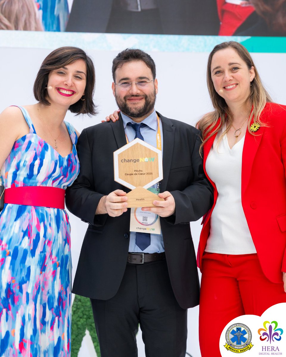 HERA_dHealth's tweet photo. ChangeNow Summit 2025 was a blast!

Out of 800 pitches, HERA was selected as 1 of 12 ‘coup de cœur’ favorites! 💡

Our CEO, Aral Surmeli, took the main stage to present our digital health impact for refugees.

#HERADigitalhealth #TechForGood #ChangeNOW https://t.co/GSqtg0JFr2