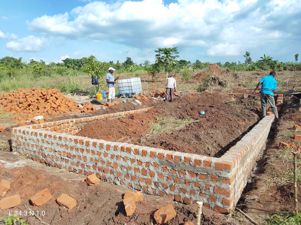 Client Farm update. We started by building a staff house. 
It will also house the builders as more construction takes place. 
Watch the space
