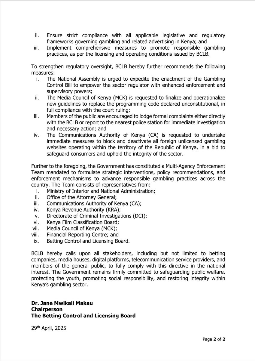 Following yesterday's meeting, the multi-agency team has taken key interventions to stem the proliferation of illegal gaming and gambling as the Government moves to protect the public and uphold integrity in the sector.