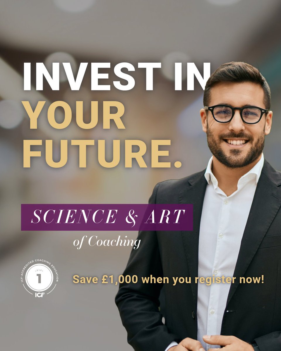 Big news — Super Early Bird registration is now open for our spring 2026 Level 1 ACC programme: The Science and Art of Coaching, which runs from 26 February-26 June 2026. 

l8r.it/zt8I
