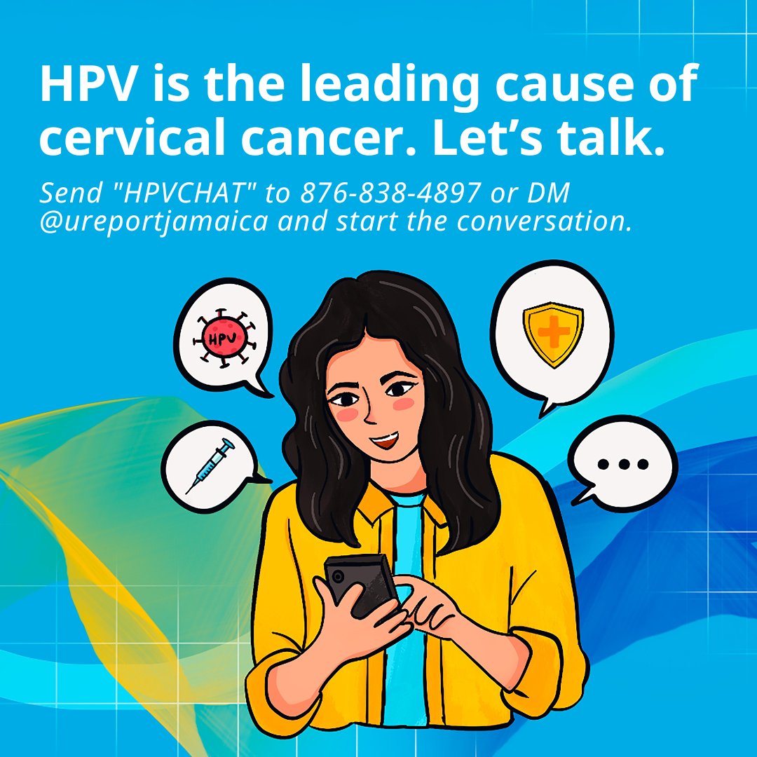 Did you know that #HPV is the leading cause of cervical cancer? 

Yet over 75% of respondents to <a href="/UNICEF/">UNICEF</a>’s global @UReport poll didn’t know about it.

Explore our HPV chatbot &amp; learn to protect yourself.

Send "HPVCHAT” to 876-838-4897 &amp; get the facts that matter.