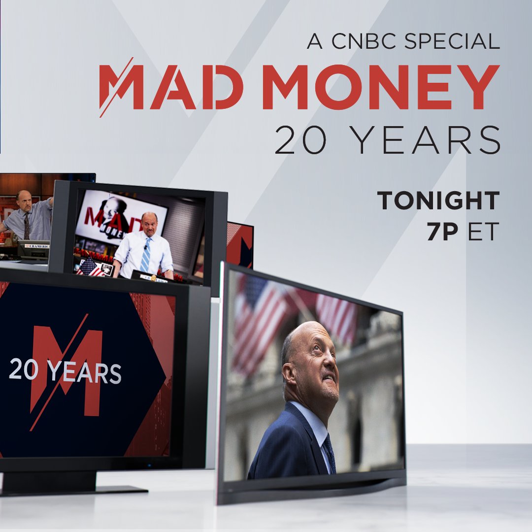 TONIGHT: Tune into CNBC at 7p ET to watch the Mad Money 20th anniversary special.