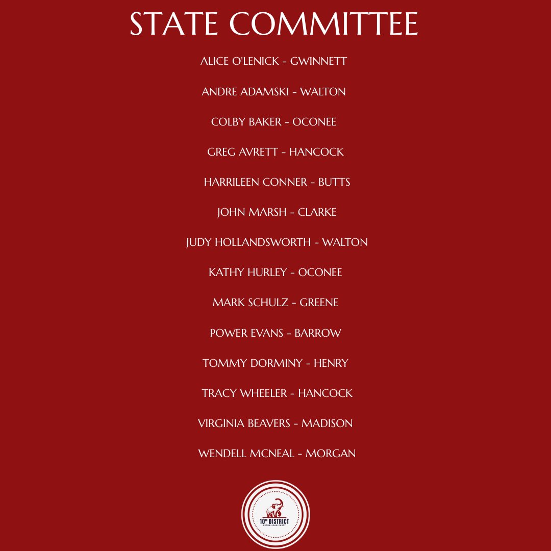 10thDGeorgiaGOP's tweet image. Congratulations to all the newly elected executive committee officers and state committee members for the 2025–2027 term.