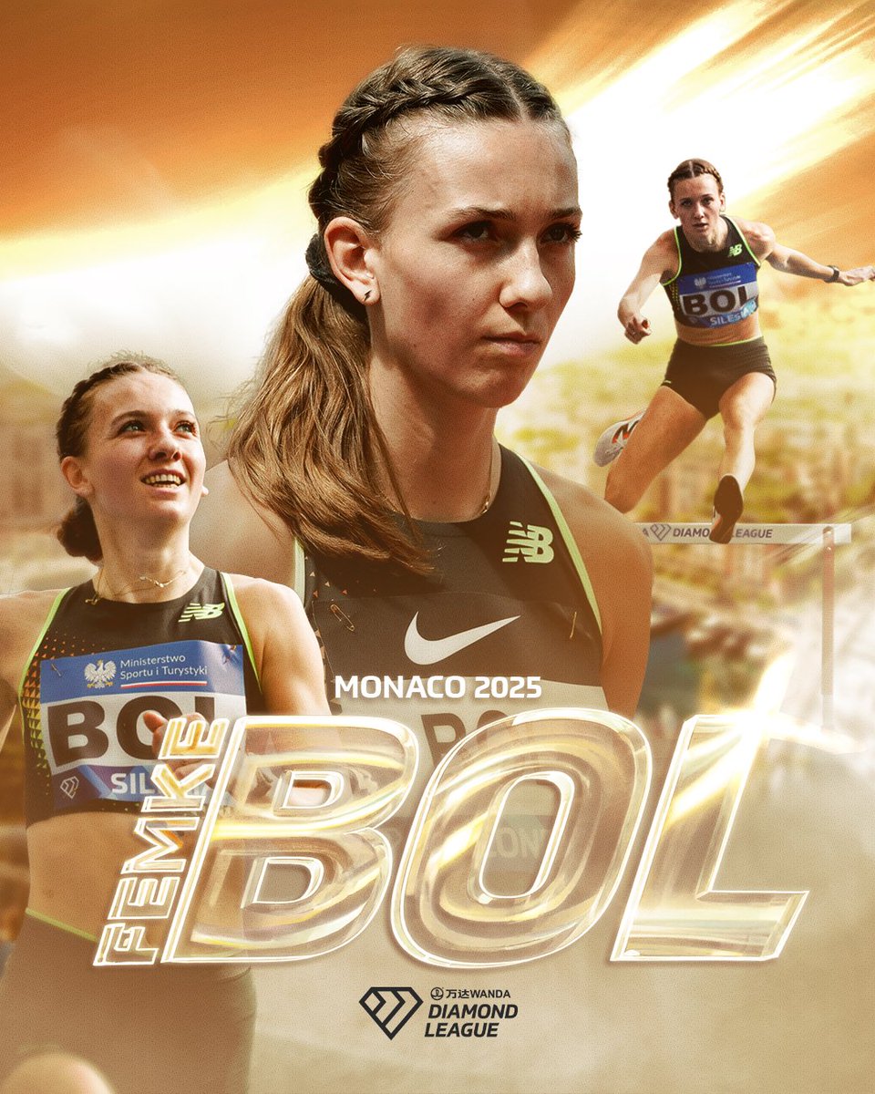 Femke Bol is set to run the 400m hurdles at #MonacoDL on July 11!

She’s undefeated in the 400m hurdles in #DiamondLeague action and has claimed 4 Diamond Trophies over the past four years! 💎

WE. CAN’T. WAIT.

🎟️ Tickets are flying, grab yours now!

#HerculisEBS <a href="/Diamond_League/">Wanda Diamond League</a>