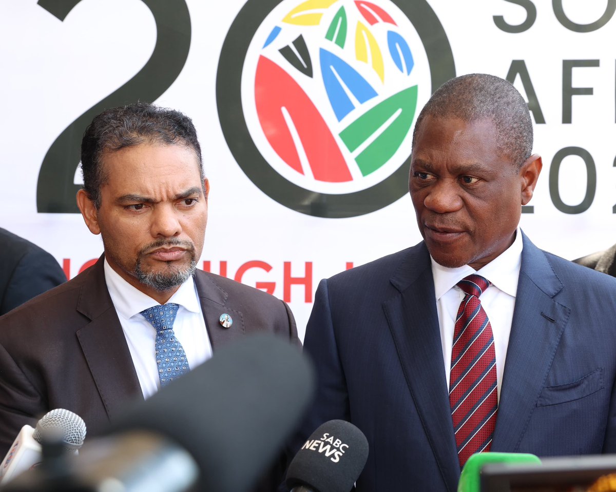 International Relations and Cooperation Deputy Minister, Mr Alvin Botes received Deputy President Mashatile at the #T20 Africa High-Level Dialogue, where he also delivered welcome remarks.