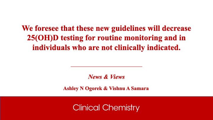 Clinical Chemistry (@clin_chem_adlm) on Twitter photo News & Views: "New Clinical Practice Guidelines for #Vitamin D Supplementation and Testing"
by Ashley N Ogorek & <a href="/VISHNUAMARAM/">Vishnu Amaram Samara</a>
<a href="/UChicagoPath/">University of Chicago Pathology</a>
👉 buff.ly/G8a9sbg
#PathTwitter #LabMedX #MedTwitter News & Views: "New Clinical Practice Guidelines for #Vitamin D Supplementation and Testing"
by Ashley N Ogorek & <a href="/VISHNUAMARAM/">Vishnu Amaram Samara</a>
<a href="/UChicagoPath/">University of Chicago Pathology</a>
👉 buff.ly/G8a9sbg
#PathTwitter #LabMedX #MedTwitter