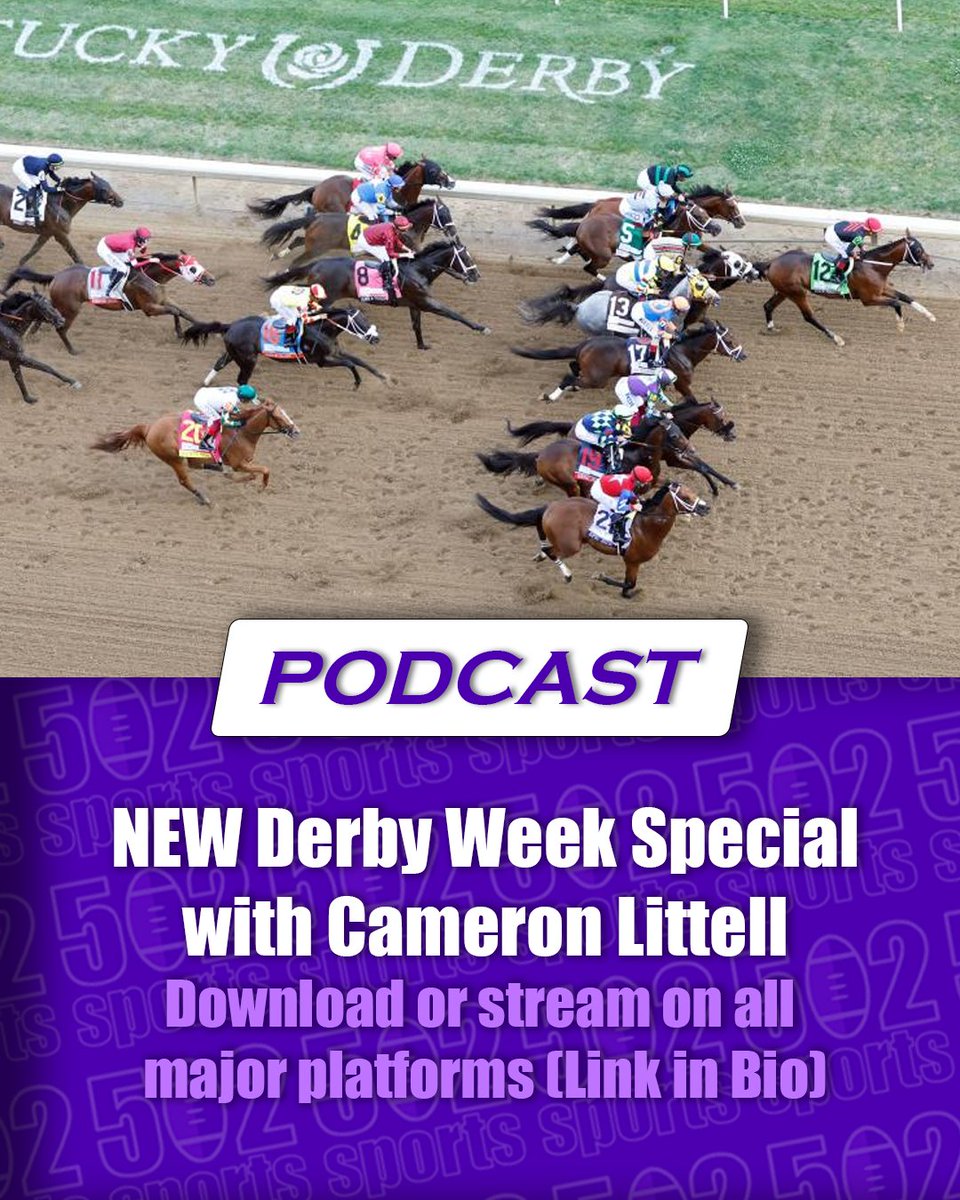 502sports's tweet photo. On our Derby Week 502sports Special Edition, we talk with Horse Racing expert Cameron Littell on what to expect from Saturday's Kentucky Derby 151 field.

Littell shares insights into some of the favorites like Mike McCarthy's Journalism, and who could potentially be a dark horse to watch.

We also get a weather update from the Producer, and insights into the Kentucky Oaks on Friday.

Tune in for some great horse racing info and prepare for the fastest 2 minutes in sports!

Listen Now or search 502sports on your favorite platform:
https://t.co/9S88XBiF7s

#HorseRacing #ChurchillDowns #KentuckyDerby #Louisville #Kentucky #502sports