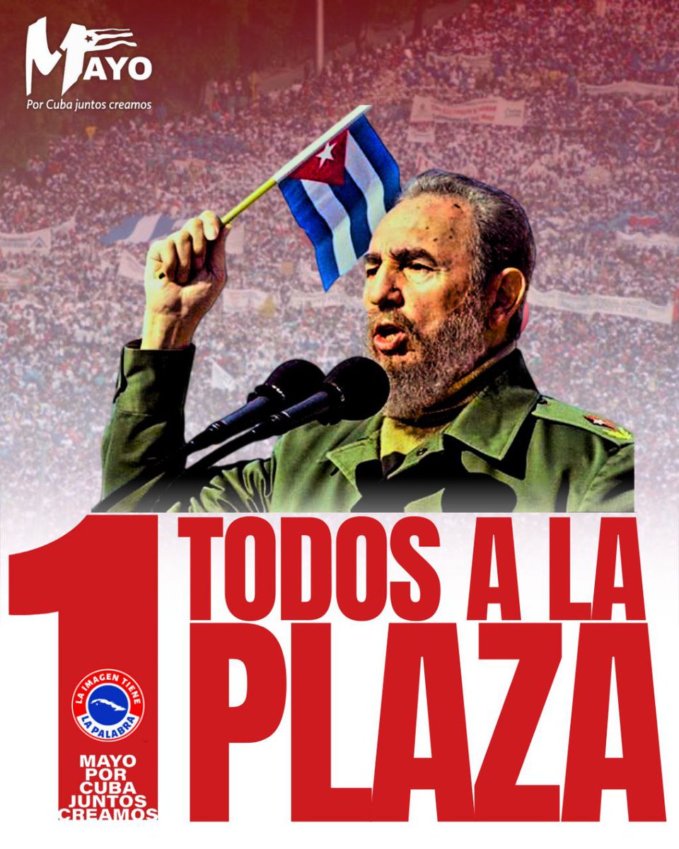 SuYindeCuba1312's tweet photo. A levantar la bandera del socialismo y de la dignidad por todos los trabajadores del mundo, los cubanos unidos a la Plaza este primero de Mayo #CubaVencerá #PorCubaJuntosCreamos #TodosALaPlaza https://t.co/UpfZ9XGeA8